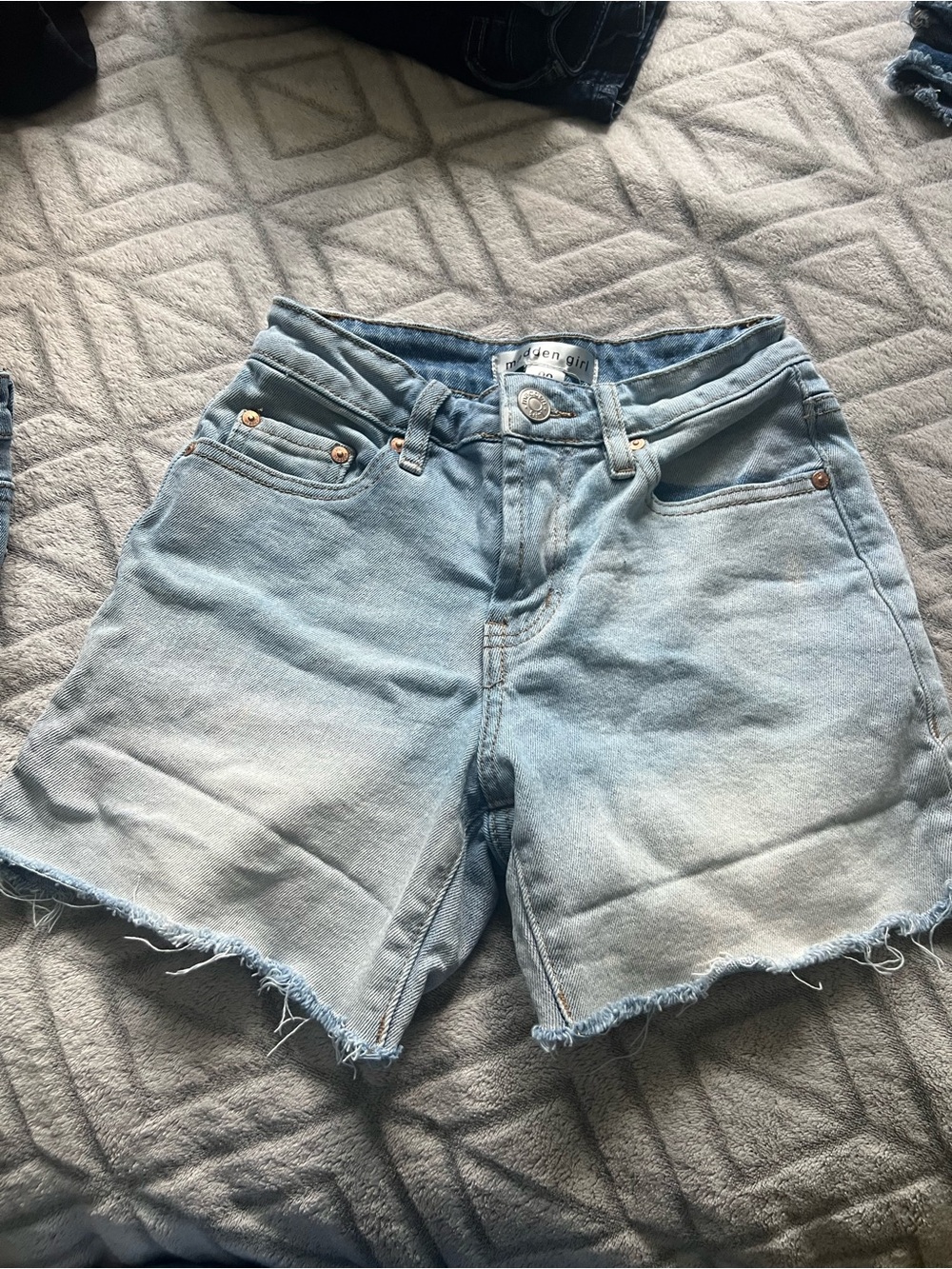 Madden Girl Light Blue Denim Cutoff Shorts